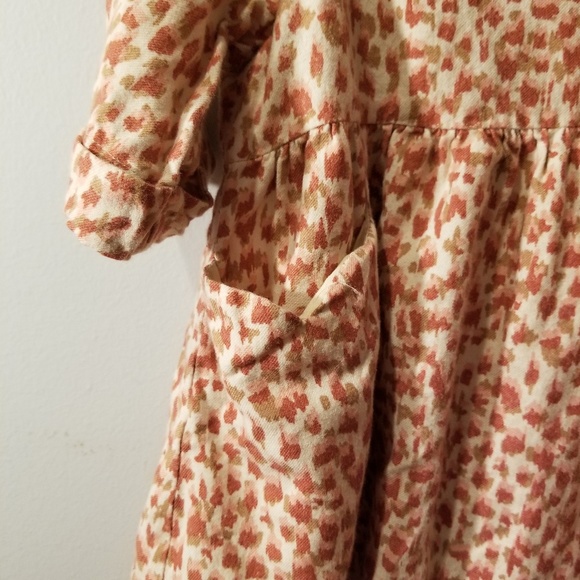 Zara Other - ZARA Baby Girl Brown and Tan Play Dress 2/3 years